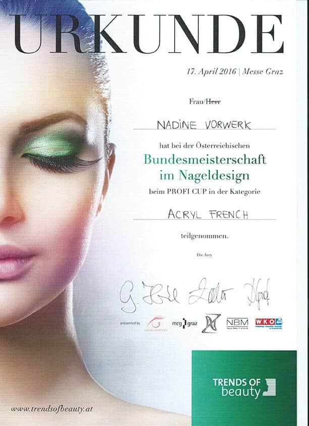 Teilnahme Bundesmeisterschaft Acryl April 2016 in Graz