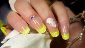 Acrylmodellage French gelb