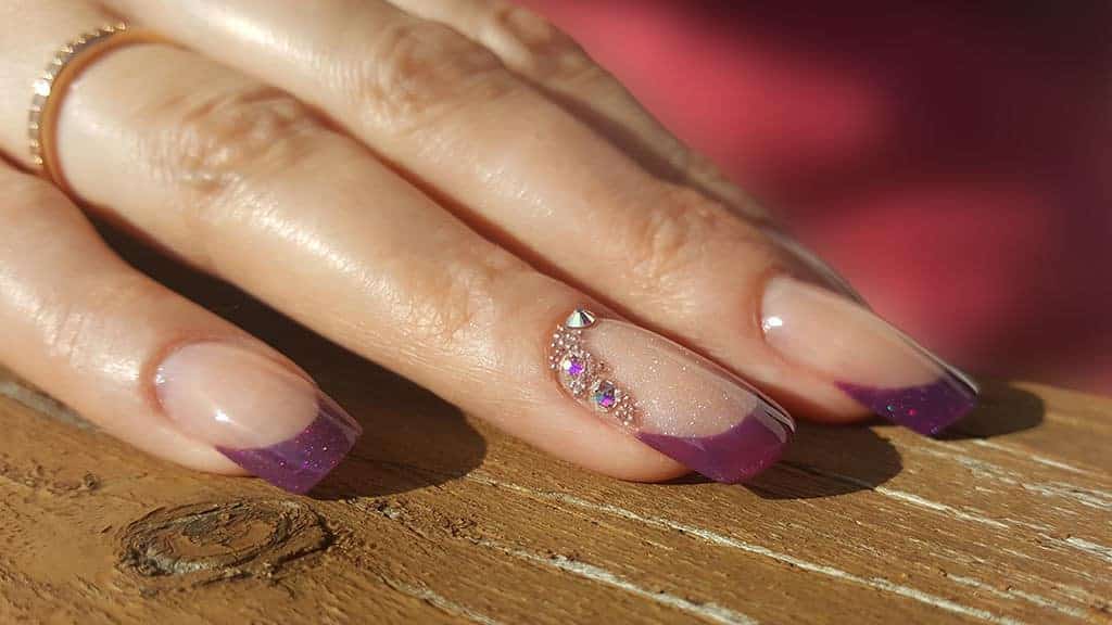 Violette Acrylnägel Purple Temptation